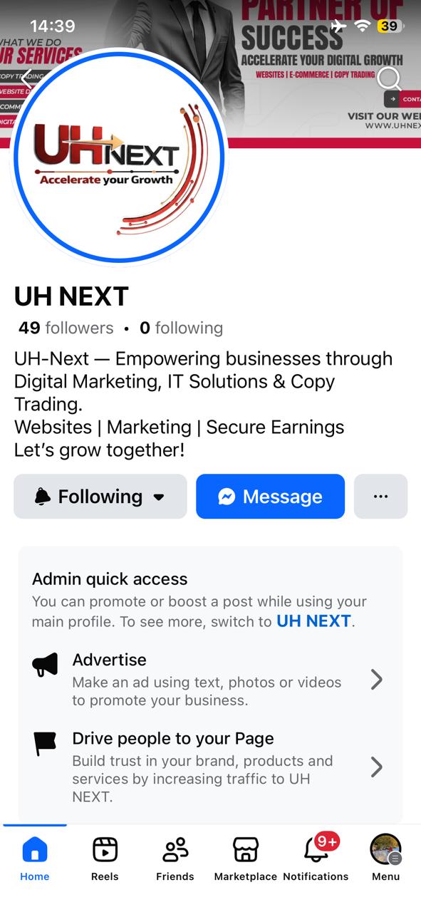 Facebook page management — screenshot 2